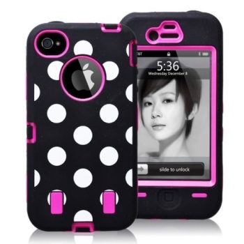 HIGH-IMPACT COMBO Hartgummi - Case Hülle Tasche für iPhone 4 4S 4G PINK