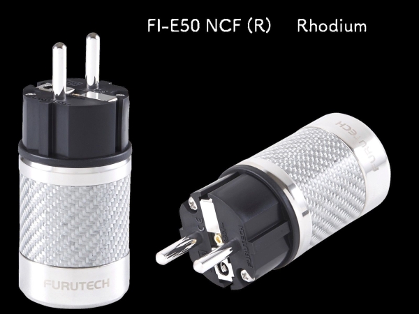 Furutech FI-E50 NCF (R) Schukostecker Netzstecker Rhodium  (1 Stk.)