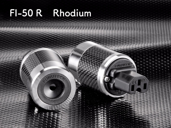 Furutech FI-50R FI-50 R Kaltgerätebuchse Rhodium (1 Stk.)