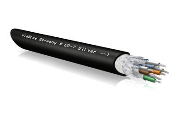 Viablue EP-7 Silver Cat7 Netzwerk Kabel Meterware (Preis pro Meter)