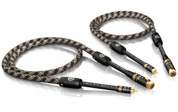 Viablue NF-S1 Quattro Silver XLR - Cinchkabel XLR-RCA weiblich (female) Mono-Version Kabel (1Paar)