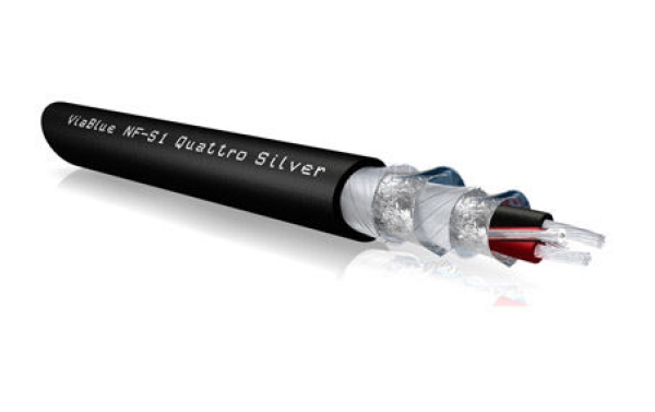 Viablue NF-S1 Silver Quattro Cinch Kabel Meterware (Preis pro Meter)