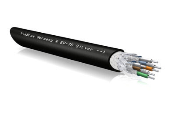 Viablue EP-7S Silver Cat7 Netzwerk Kabel Meterware (Preis pro Meter)