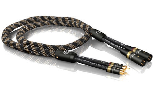 Viablue NF-S1 Quattro Silver XLR - Cinchkabel XLR-RCA männlich (male) Stereo-Version Kabel (1Stk)